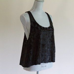H.I.P Happening In The Present - Sleeveless Velvet Velour and Lace Tank